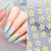 1pc Summer Island Beach Vacation Style Egg Flower Nail Stickers 5D Relief Mint Flower Nail Stickers Suitable for Women DIY Nail Art Charm Design