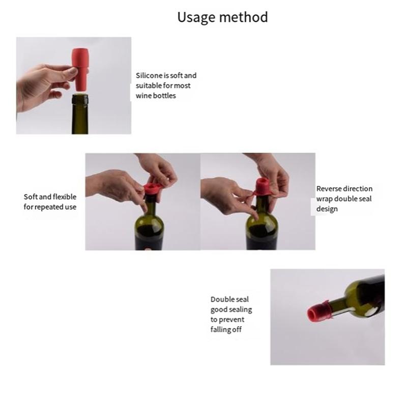 Practical-Wine Bottle Stopper Reusable Wine Bottle Stopper, Double Seal Wine Bottle Stopper Wine Stopper Sealing Cap (as the picture,NONE)