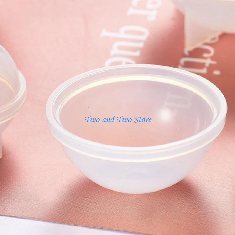 HX6F Sphere Round Silicone Mold for Resin Epoxy Jewelry Making Wax Homemade Soap 5-Piece 1 Set CN