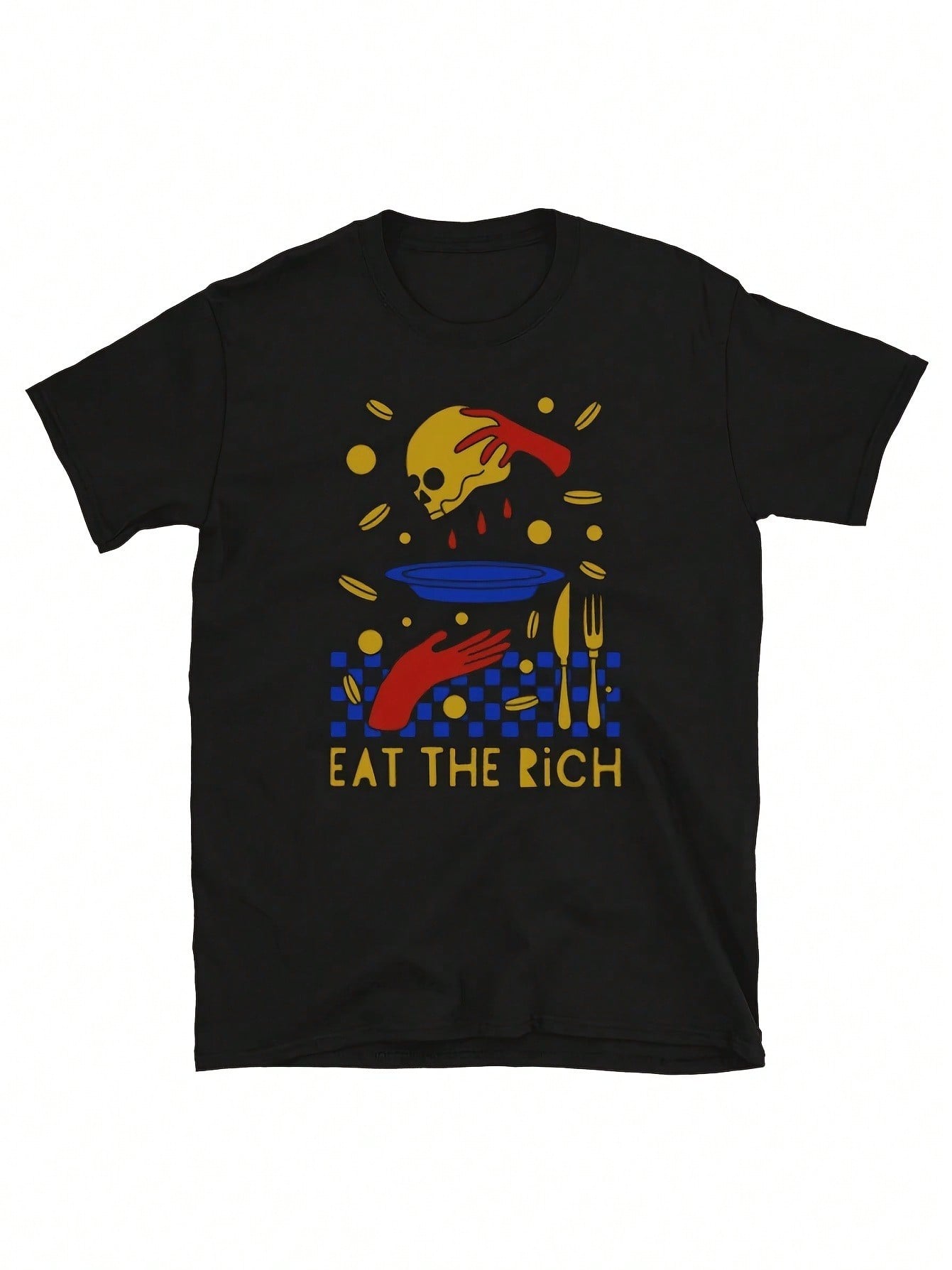 Anti Capitalism T-Shirt With Wealth Inequality Slogan Tee, Designed For Leftist Supporters S разноцветный