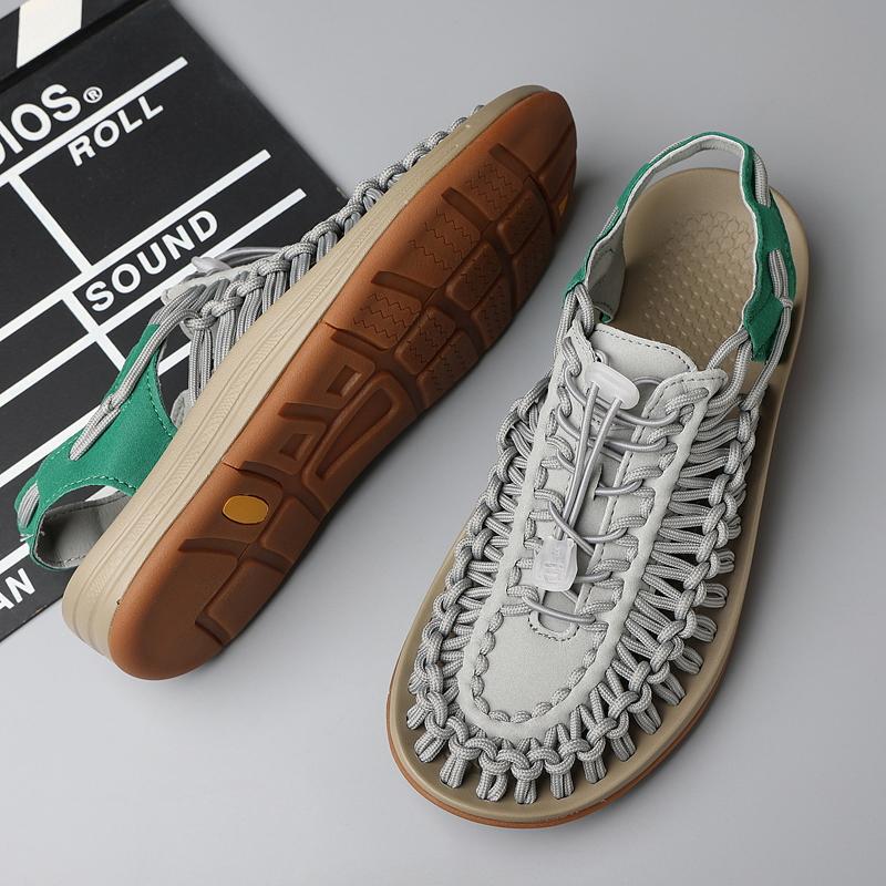 Fashion Summer Brand Men Shoes Fashion Hand-woven Men Sandals 2025 Comfy Breathable Men Casual Shoes Outdoor Light Beach Sandals Shoes