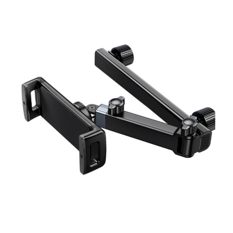 Telescopic Car Rear Pillow Phone Tablet Holder 2-Section Folding Headrest Bracket