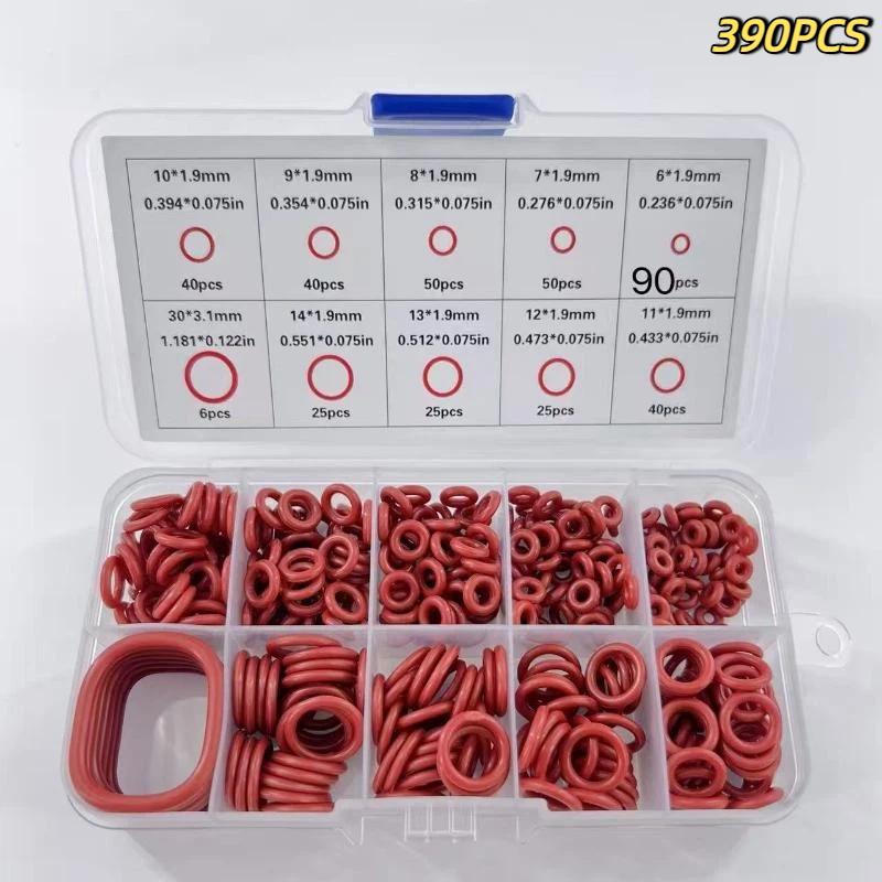 Silicone O Ring Assortment Set 351Pcs Heat Resistant Waterproof Sealer for Car Auto Repair Work
