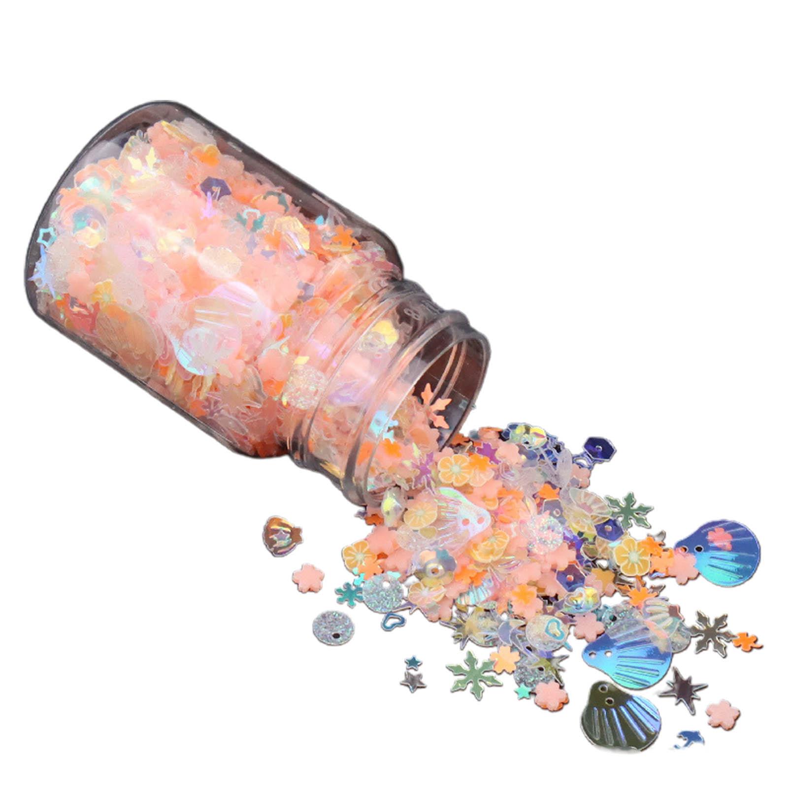 

Светящиеся пайетки в виде цветов, украшения для эпоксидных смол, DIY изготовление ювелирных изделий, пайетки-хлопья, блестки для ногтей, наполнитель для смолы оранжевый