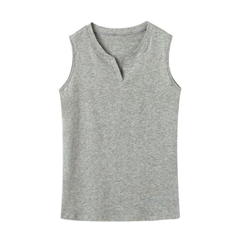 Canottiera Sexy Estiva 2023 da Donna Scollo a V Senza Maniche T-shirt Casual Coreana da Donna Cotone Maglietta Base Slim Abbigliamento Elegante 25826