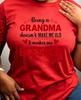 Being a Grandma Blessed Women's Tee - Heart Accent Quote Graphic, Inspirational Grandma Print for Casual Daily Wear