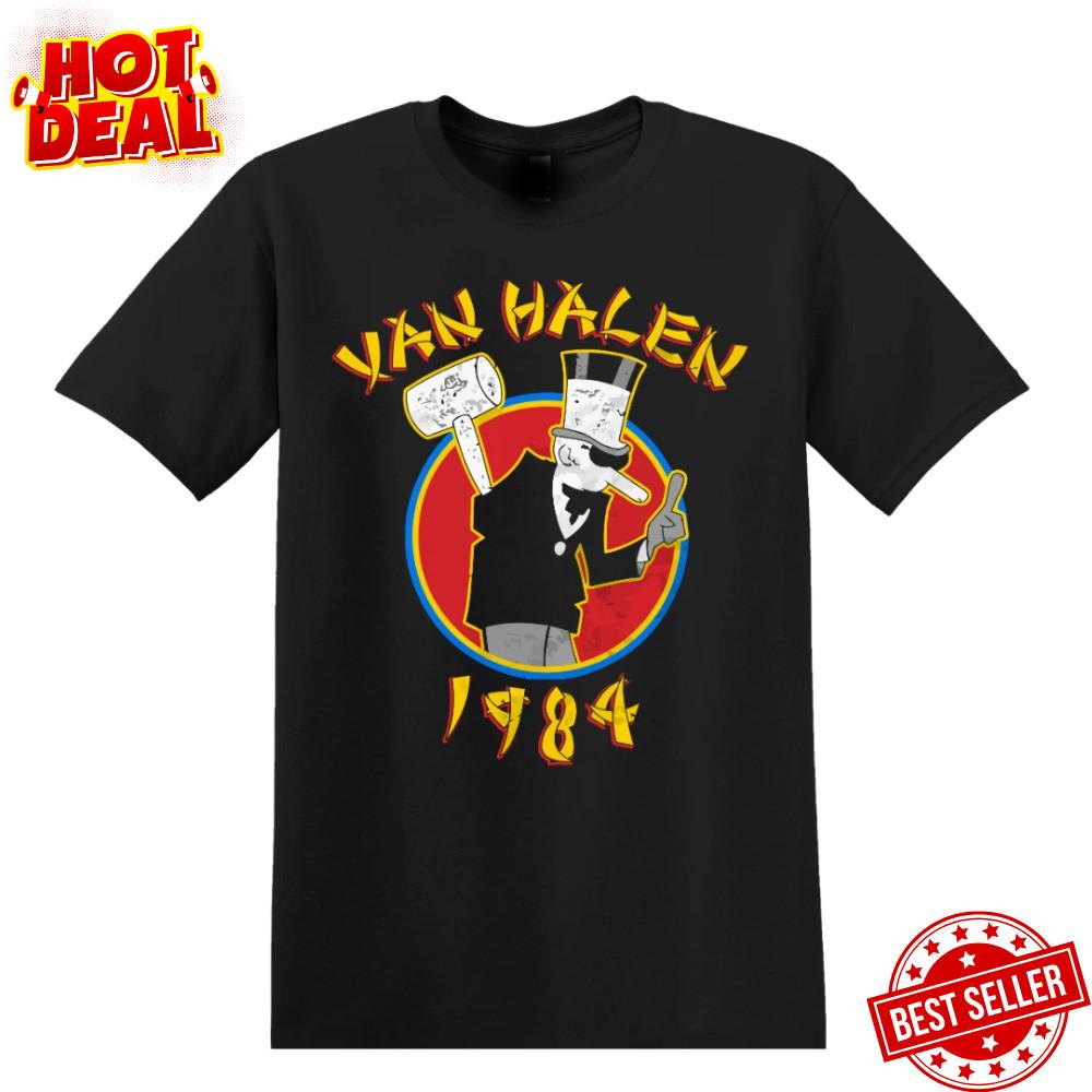 Van Halen 1984 Inspired Rock Band T-Shirt Retro Concert Graphic Tee S-5XL Unisex T-Shirt M