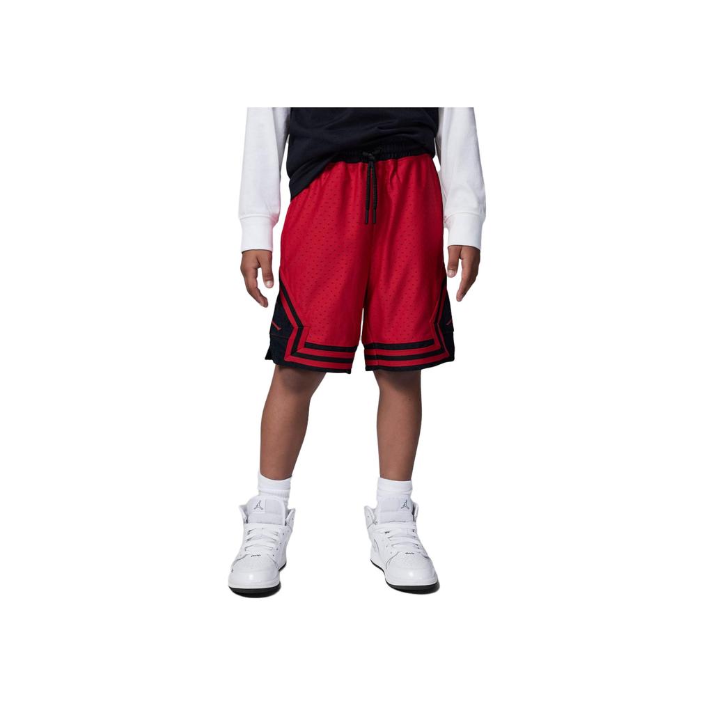 Jordan Logo Print Mesh Basketball Shorts Kids Bottoms Red DV0425-687