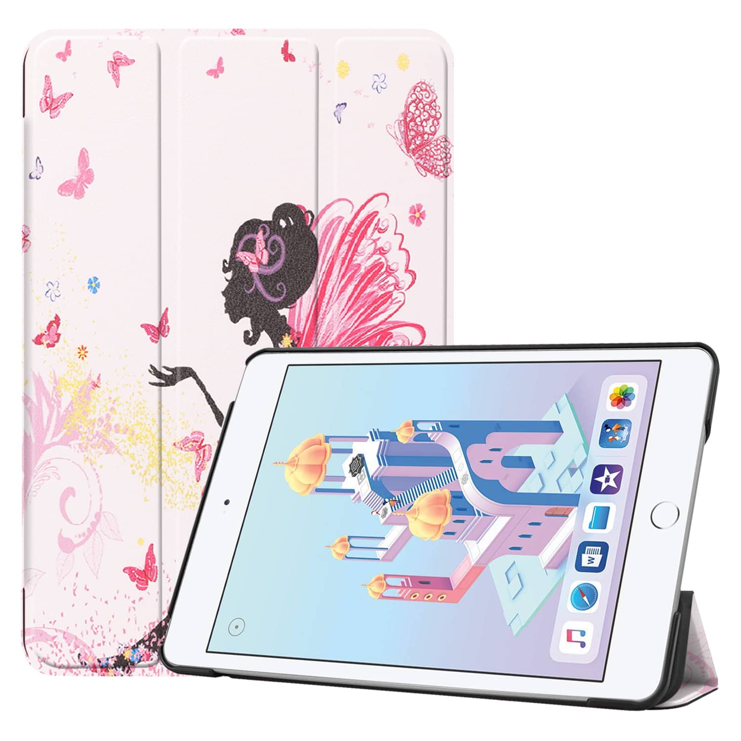 

Case for IPad Mini 4 5 7.9 with [Tri-fold Stand + Auto Wake/Sleep], Colorful Premium PU Leather Case Shockproof Hard Shell For iPad Mini 5