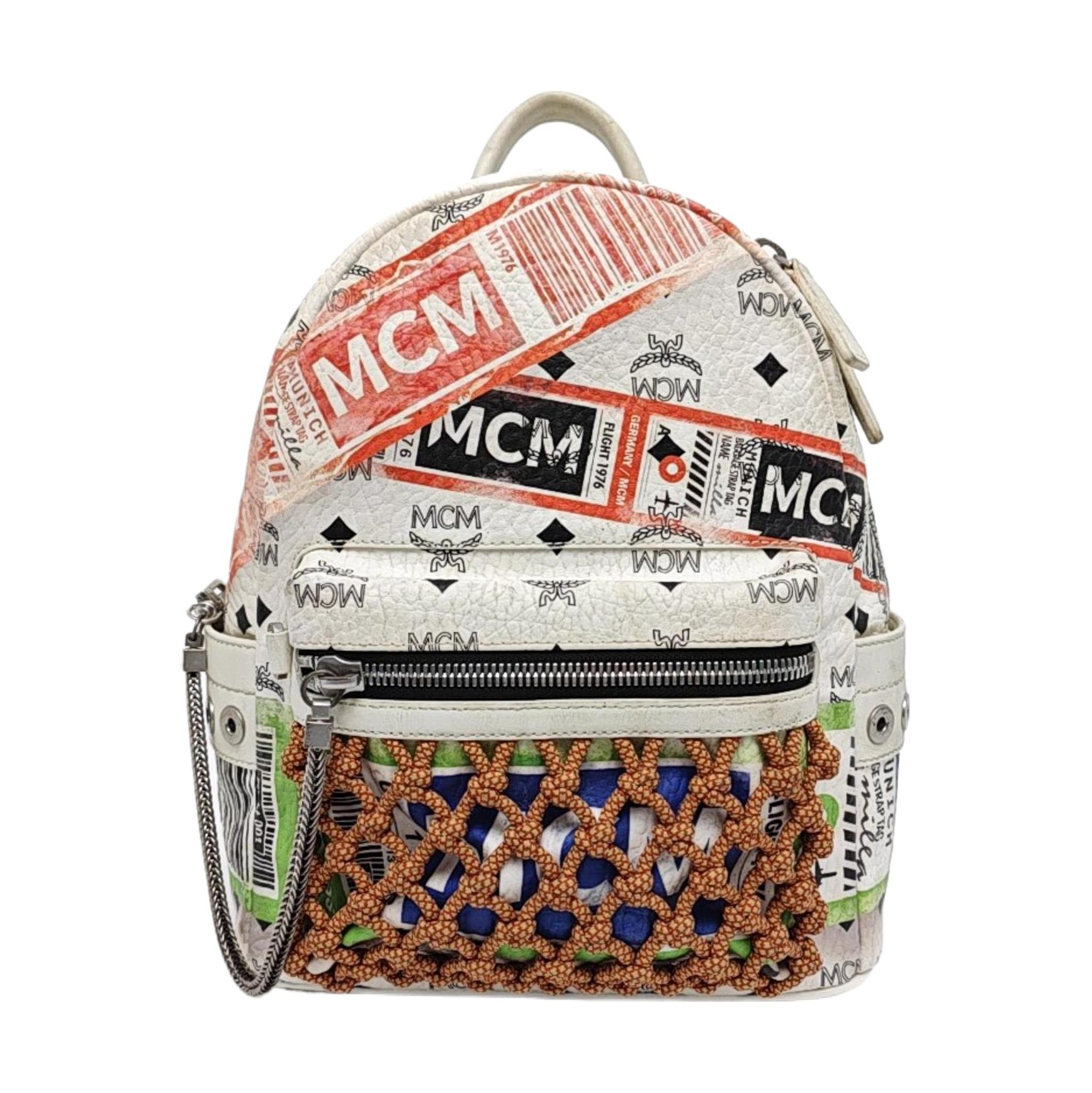 [Pre-Owned] Stark Visetos Coated Graffiti Studded Decor Monogram Canvas Backpack - Good #2R2VJQ ONE SIZE