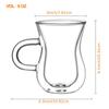 2-piece Set (12oz) Double Glass Coffee Mug Tea Cup Insulated Cup For Water Coffee And Milk home kitchen supplies restaurant supplies