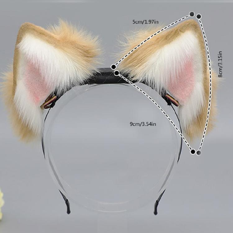 Dynamiczne Kocie Uszy Nakrycie Głowy Cosplay Halloween Party Akumulatorowa Opaska Kostiumowa