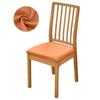 Wasserdichter PU-Lederstoff Stuhlbezug Stretch Sitzkissenbezug Elastischer Unifarbener Sitzbezug Esszimmerstuhl Sitzbezug