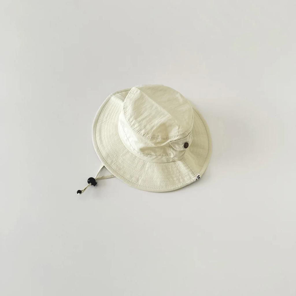 New Kids Bucket Hat for Boy Girl Sporty Fashion Solid Color Camping Cap for Children Simplicity Summer Travel Sunshade Hat