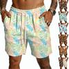 Pantaloncini Leggeri da Uomo con Coulisse Asciugatura Rapida Vestibilità Rilassata Cinque Tasche Pantaloncini Casual Stampa Hawaiana per Estate Spiaggia Outdoor