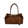 Autumn and Winter Retro Large-capacity Suede Bag Women's New Casual Commuting Shoulder Bag Portable Tote Bag
