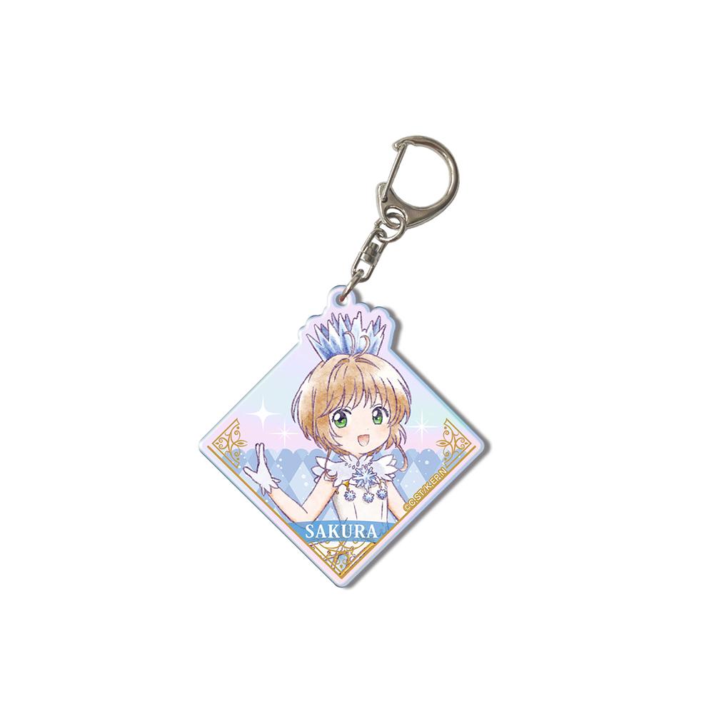 

Cardcaptor Sakura Kinomoto Sakura Official HD Square Acrylic Keychain Bag pendant Bag Charm anime goods Fans Charm Gifts 6 cm