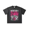 260 GSM Double Yarn 32 Count 100% Cotton Demon Slayer V89 Infinity Castle Print Unisex Heavy Cotton T Shirt