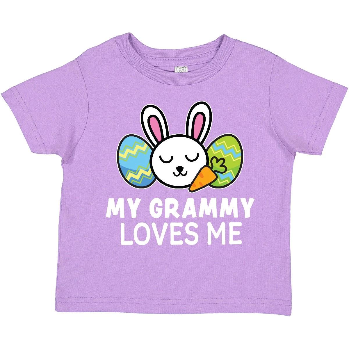 Inktastic My Grammy Loves Me With Bunny And Easter Eggs Toddler T-Shirt Kids Egg 130