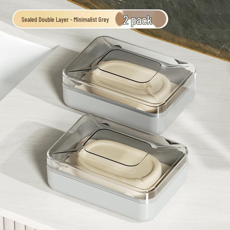 Przenośna, pyłoszczelna i wodoodporna mydelniczka z pokrywką odprowadzającą wodę do łazienki lub w podróży