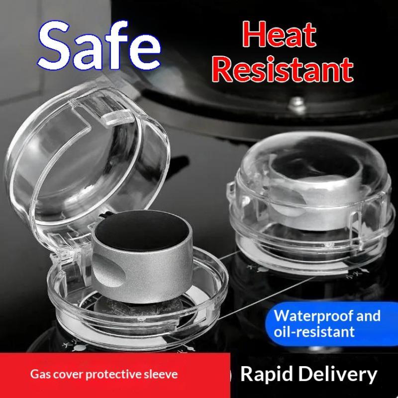 2Pcs Dustproof Clear Stove Knob Protector Durable Gas Oven Stove Knob Guard for Home Kitchen Daily Use Child Safety
