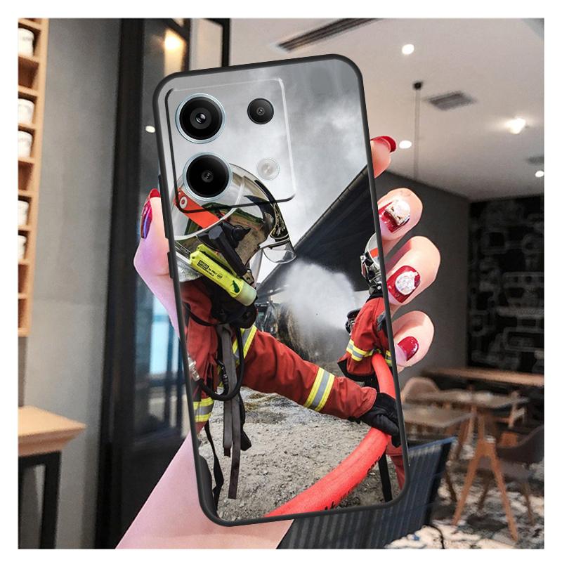 Firefighter Heroes Fireman Case For Xiaomi Redmi Note 11 9 10 12 13 Pro Plus 12S 11S 10S 9S Redmi 12 10C 12C 13C Cover