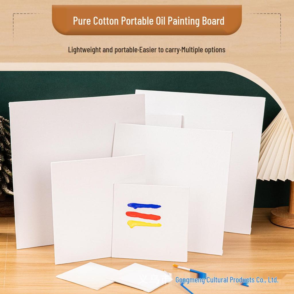 3MM Thin Canvas Drawing Board: Portable Pure Cotton Oil & Acrylic Painting Board for Art Students and Professionals