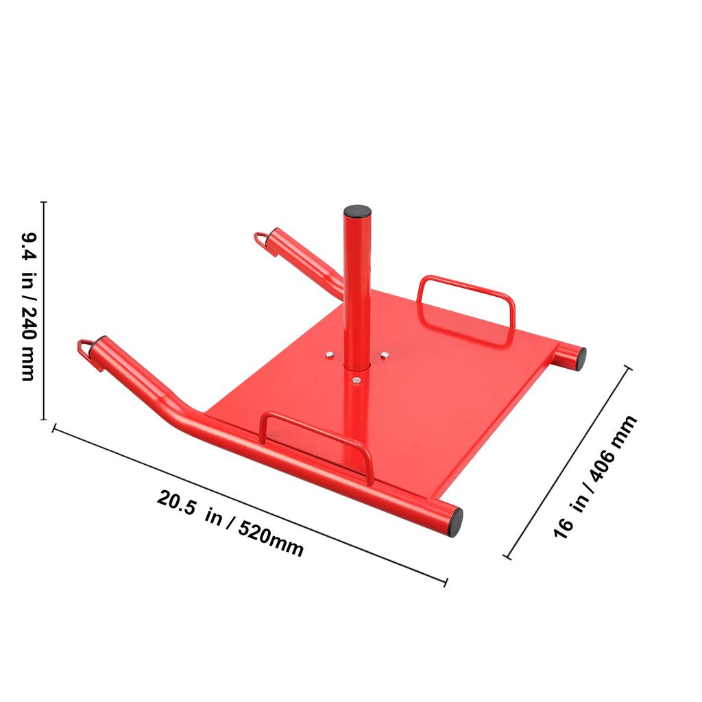 SucceBuy Fitness Strength Speed Training Sled Steel Power Sled Workout Equipment for Athletic Exercise Suitable for Weight Plate