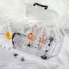 7.5*5cm Storage Box Suitcase Shape Mini Transparent Case With Handle Decorative Plastic Jewelry Candy Miniature For Home Desktop