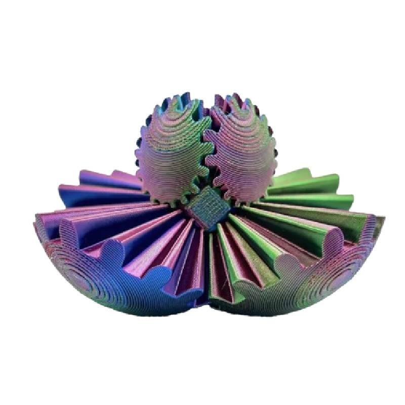 

Прочный 3D-печатный шестеренчатый шар, вращающийся шар, художественная пластиковая скульптура, идеально подходит для демонстрации Rose Blue,Diameter 8cm