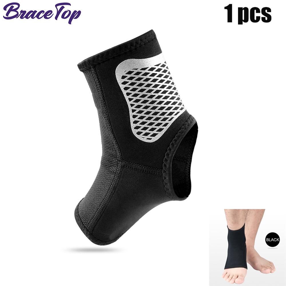 Bracetop Compression Ankle Brace Support for Football Basketball Sports Protective Gym Accessory 1 Pc