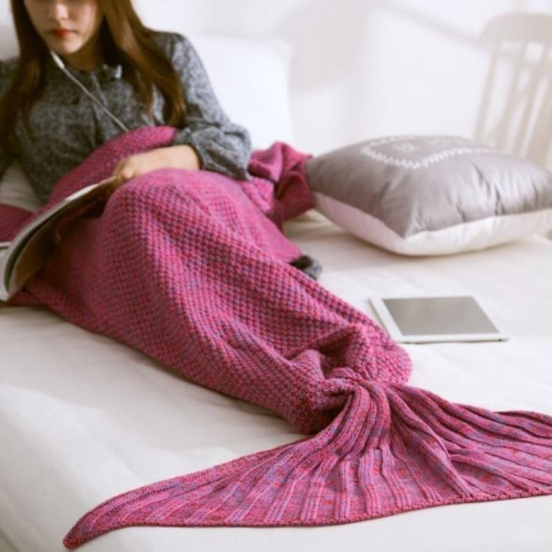 Pătură de dormit sirenă purtabilă flanel pătură coadă de sirenă toate anotimpurile copii adulți pătură confortabilă pentru îmbrățișat