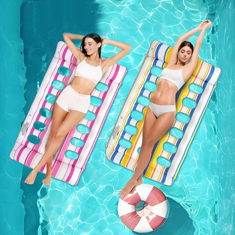 1PC Floating Raft On Water Portable PVC Floating Raft Floating Row Chair Floating Bed Creative 120x70cm