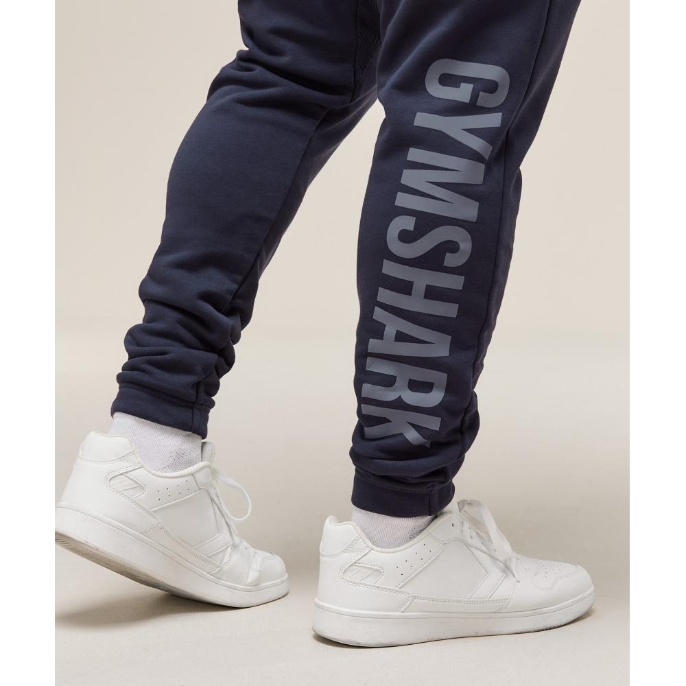 Gymshark Pantalón de chándal con logotipo de poder Azul pesado A2c9c Uctn