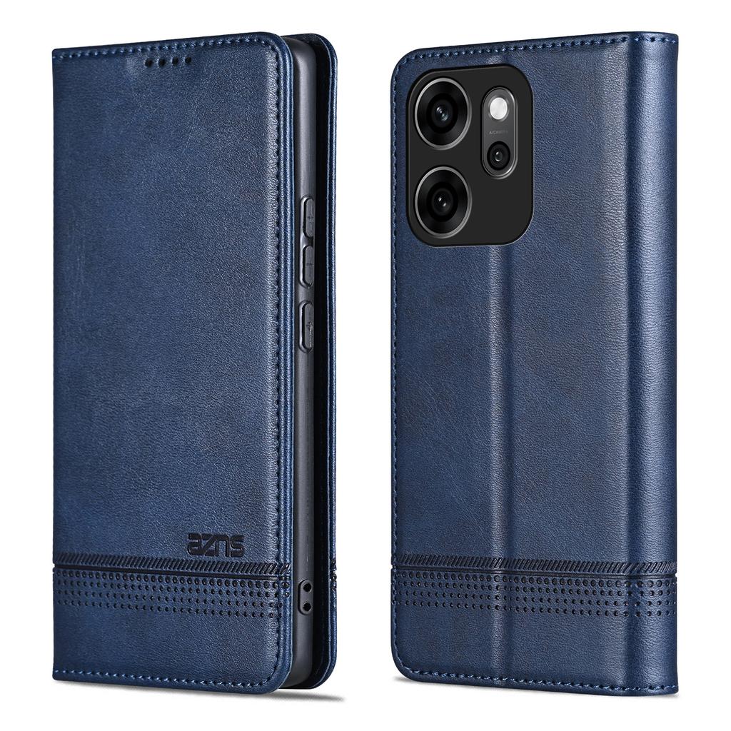 AZNS For Oppo Reno14 F 5G Case Cowhide Texture PU Leather Wallet Phone Cover