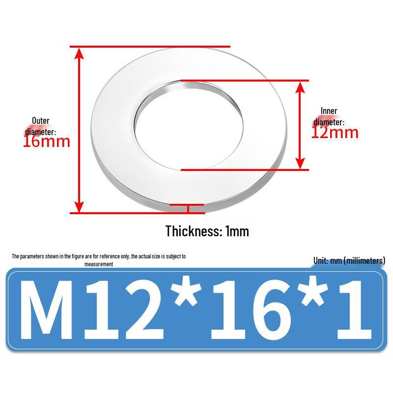 Jin Juntai Thick & Thin Stainless Steel Flat Washer, Round M10-M36