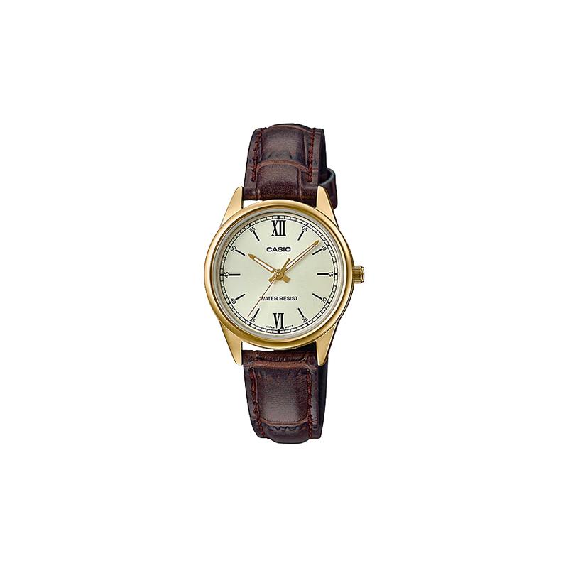 

Casio STANDARD Series DRESS Series Fashionable Retro Simple Quartz Movement Leather Strap Japanese and Korean Watch Women s Watch Gold LTP-V005GL-9B золотой