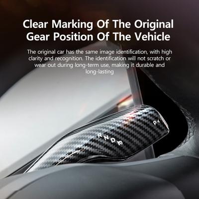 Copertura Leva Cambio Tesla Per Tesla Model Y/3 Stile Motivo Fibra di Carbonio Stile Silicone Parti Modifica Auto Montate su Auto Buono
