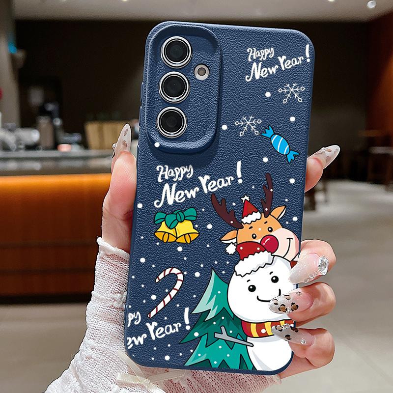 Happy New Year Phone Case For Samsung Galaxy A56 A16 A17 A36 A26 A55 A15 A25 A54 5G S25 S24 S22 Ultra S24 S23 FE Soft TPU Cover