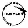 Hustler Fuel Lid Tank Cover Universal Fashion 1 Piece Sticker, Heat-Resistant Decal, (Black, Hustler)