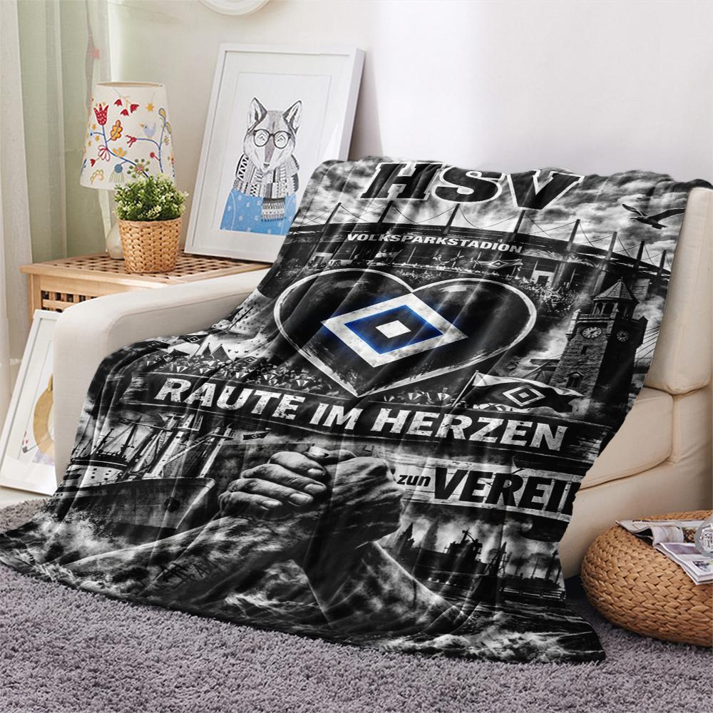Hamburger Sv Print Flannel Blanket, High quality Comfortable for All Seasons, Home Decor, Warmth and Comfort, Perfect for Christmas Gifts