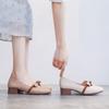 6125-1 Huidong County Daling Shoes Female Thick Heel Fairy Wind Middle Heel Spring Shoes Mary Jane Women's Shoes Single Shoes