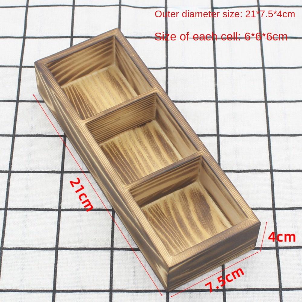 Solid Wood Retro Tea Bag Holder Exquisite Miscellaneous Sorting Grid Portable Coffee Holder
