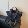 Large capacity denim bag women's new portable commuter shoulder messenger bag retro trendy tote bag
