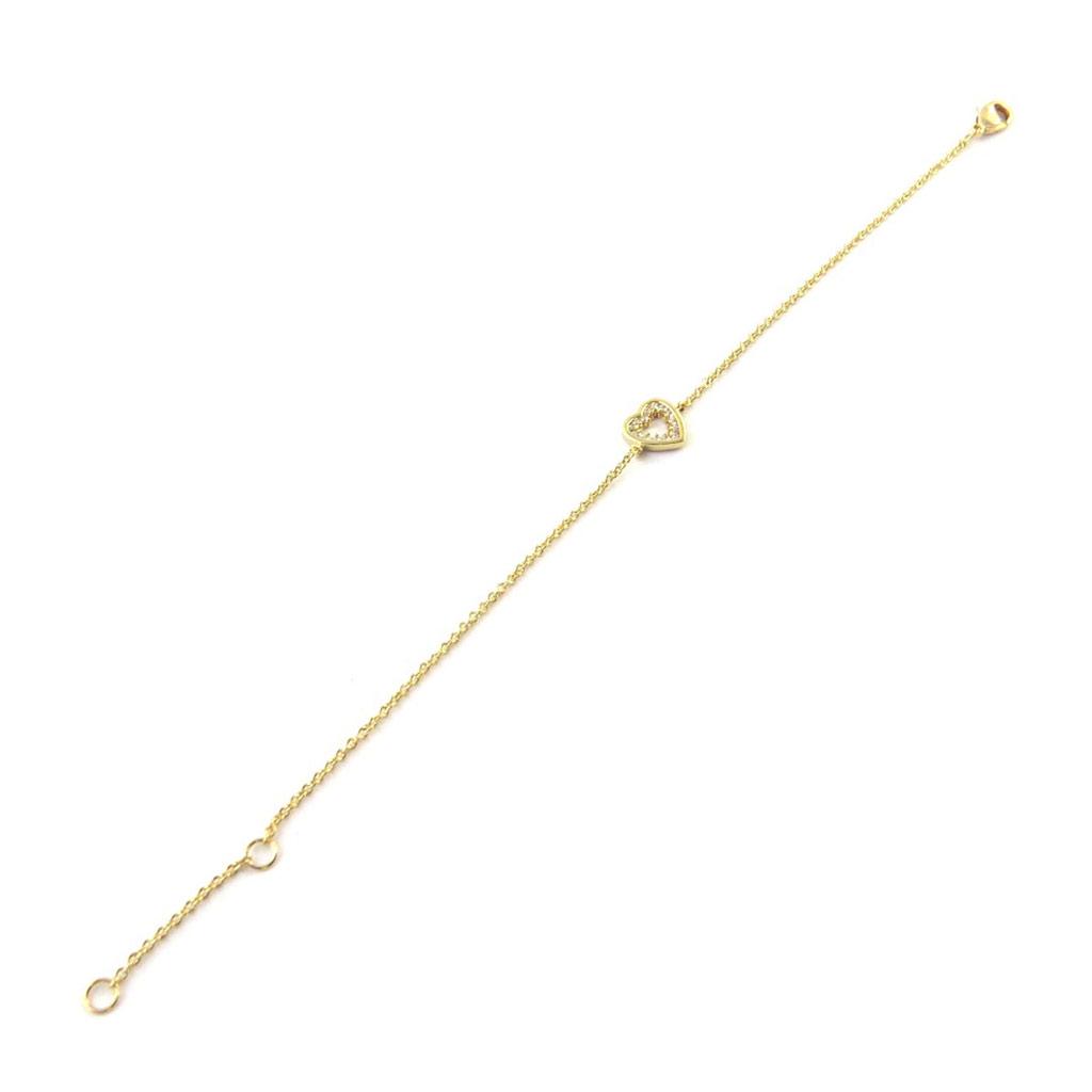Les Trésors De Lily [N6863] - Gold Plated Bracelet 'Love' White Gold