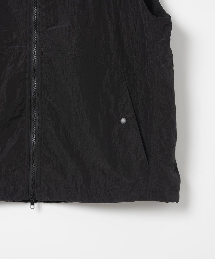 Millo Archive Hooded Zip-Up Vest [Black]