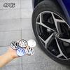 4Pcs For Volkswagen R-Line R GTI Polo Passat T5 Golf Scirocco 56mm Car Wheel Stickers Center Hub Cap Car Emblem Badge Decal