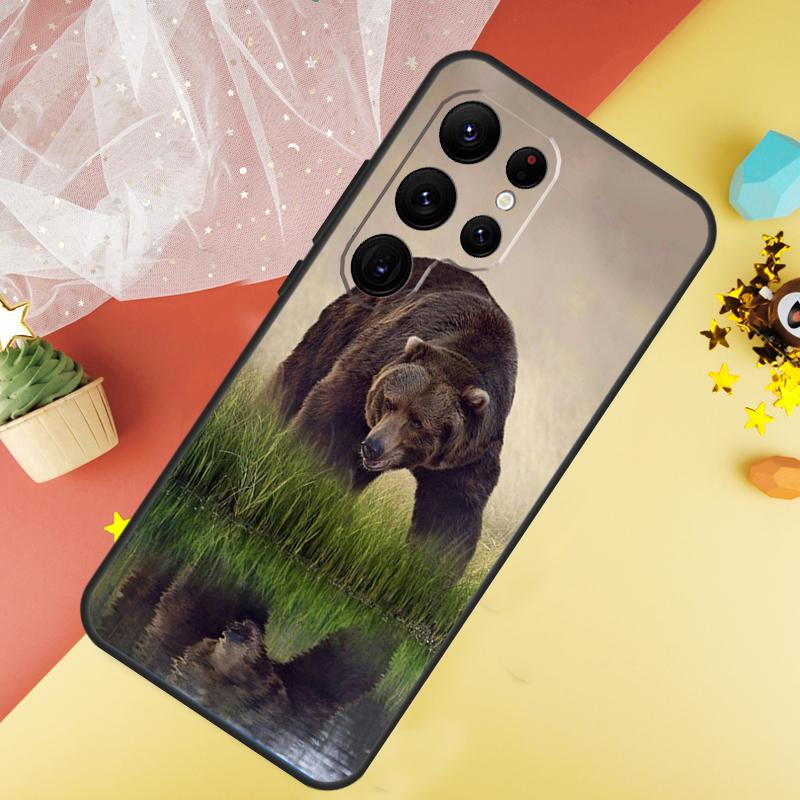 Grizzly Bear Case For Samsung Galaxy S24 S23 S22 Ultra S21 S20 FE Note 20 Note 10 S8 S9 S10 Plus Cover