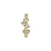Clicker Hoop Earring With White Zircons - Cocr Nf - Gold - K-066 1.2/10