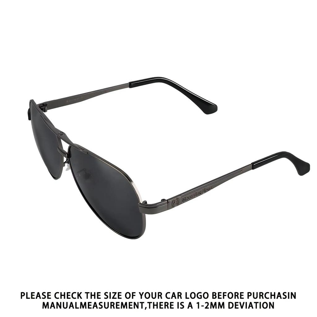 Autoaufkleber Auto Logo Sonnenbrille Fahrbrille Polarisiert Sonnenschutz für Mercedes Benz W177 CLS GLA GLC GLC GLK GLS SLK W204
